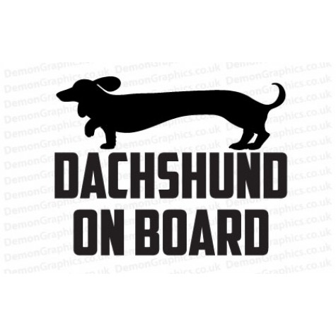 Dachshund On Board Sticker