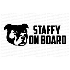 Staffy On Board Sticker