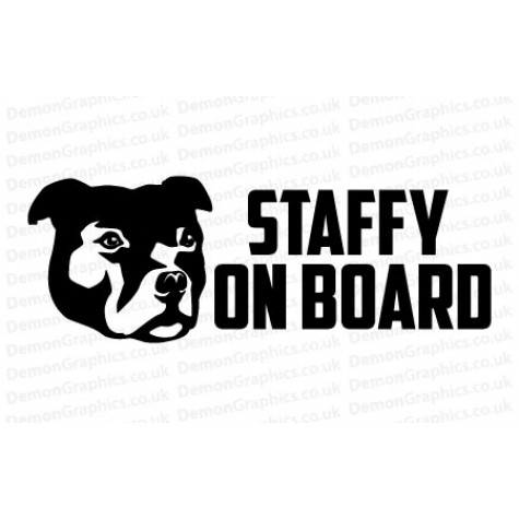 Staffy On Board Sticker