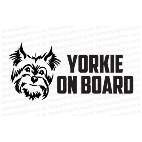 Yorkie On Board Sticker