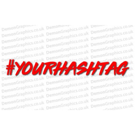Your Hashtag Sticker (Pair)