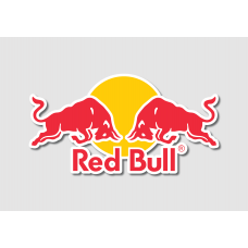 Red Bull Logo Adhesive Vinyl Sticker