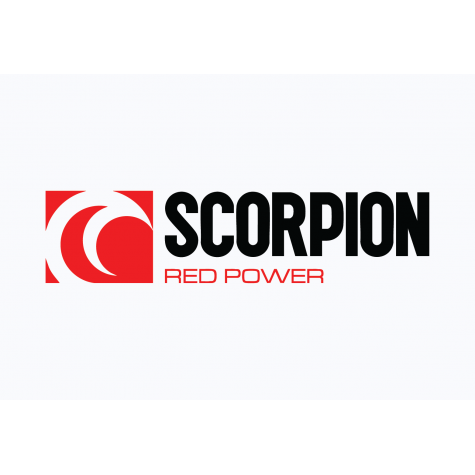 Scorpion Red Power Adhesive Vinyl Sticker