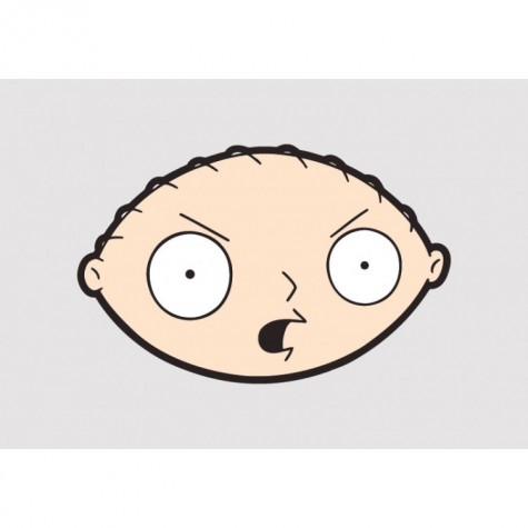 Stewie Griffin Full Colour Vinyl Sticker