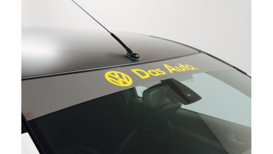 VW 'Das Auto' Adhesive Vinyl Sunstrip