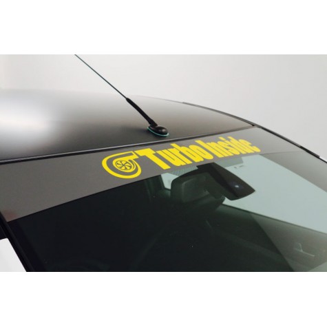 'Turbo Inside' Adhesive Vinyl Sunstrip