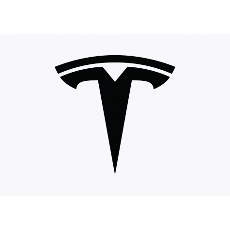 Tesla 'T' Badge Adhesive Vinyl Sticker