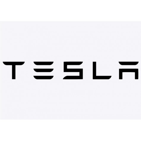 Tesla Badge Adhesive Vinyl Sticker #2