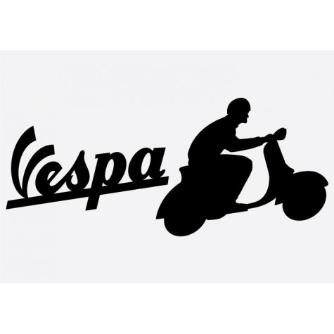 Vespa Badge 2 Adhesive Vinyl Sticker