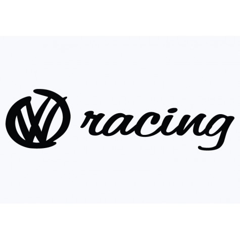 VW Racing Adhesive Vinyl Sticker #1