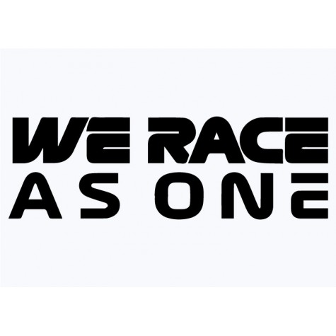 We Race As One Vinyl Sticker