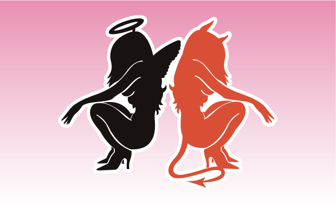 Angel Vs Devil Sticker Angel Vs Devil Sticker