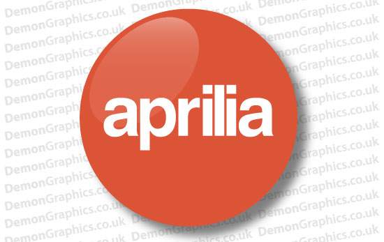 Aprilia Domed Tank decal 2" Aprilia Domed Tank decal 2"
