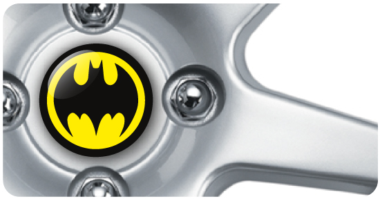 Wheel Centre Badges - Batman (set of 4) Wheel Centre Badges - Batman (set of 4)