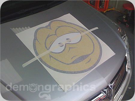 Fitting car stickers funny face one 1