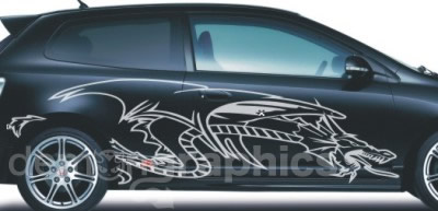 [KIT DECO PERSO] Casque Jet  Car-stickers-dragons