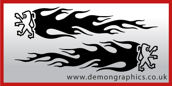 logo flames : peugeot