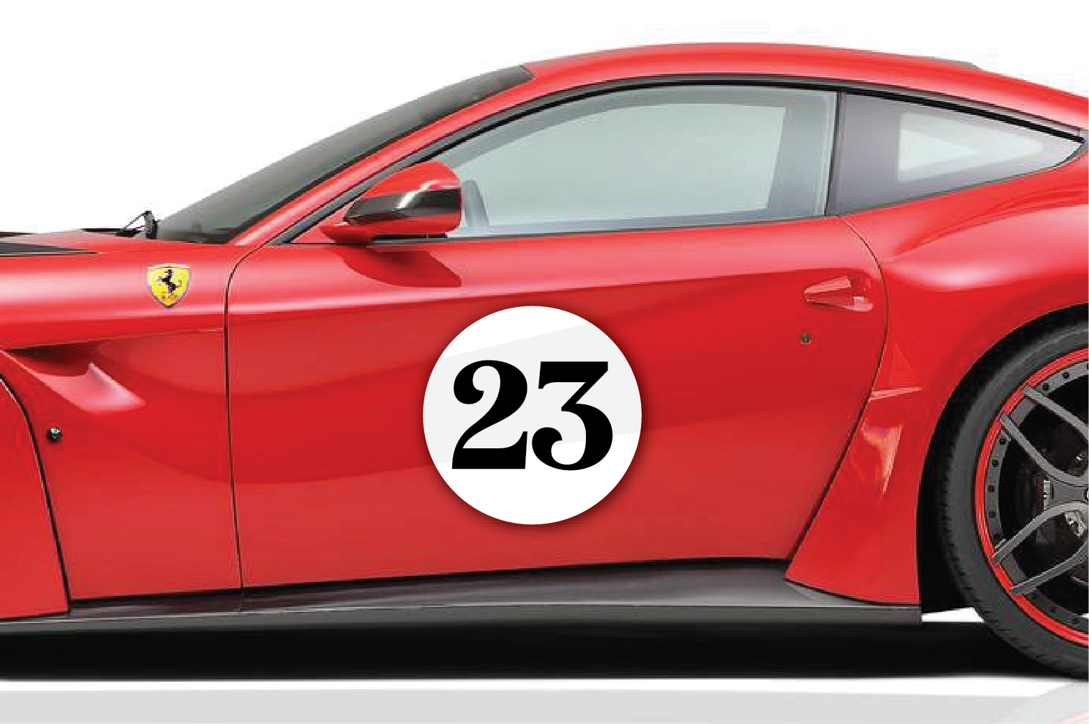 Door Race Number Stickers
