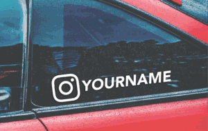 Instagram Personalised Sticker (Pair)