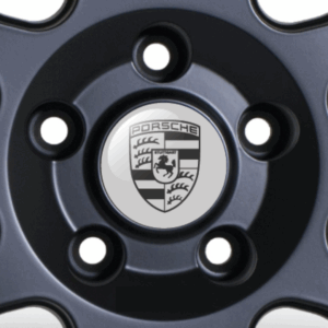 Porsche Monochrome Gel Domed Wheel Badges (Set of 4)