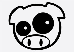 Subaru Rally Pig Vinyl Decal (Pair)