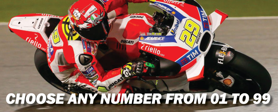 Motorbike Race Numbers | Demon Graphics