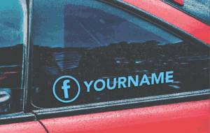 Facebook Personalised Sticker (Pair)