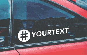 Hashtag Personalised Sticker (Pair)