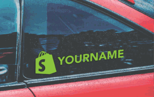 Shopify Personalised Sticker (Pair)