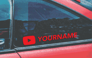 YouTube Personalised Sticker (Pair)