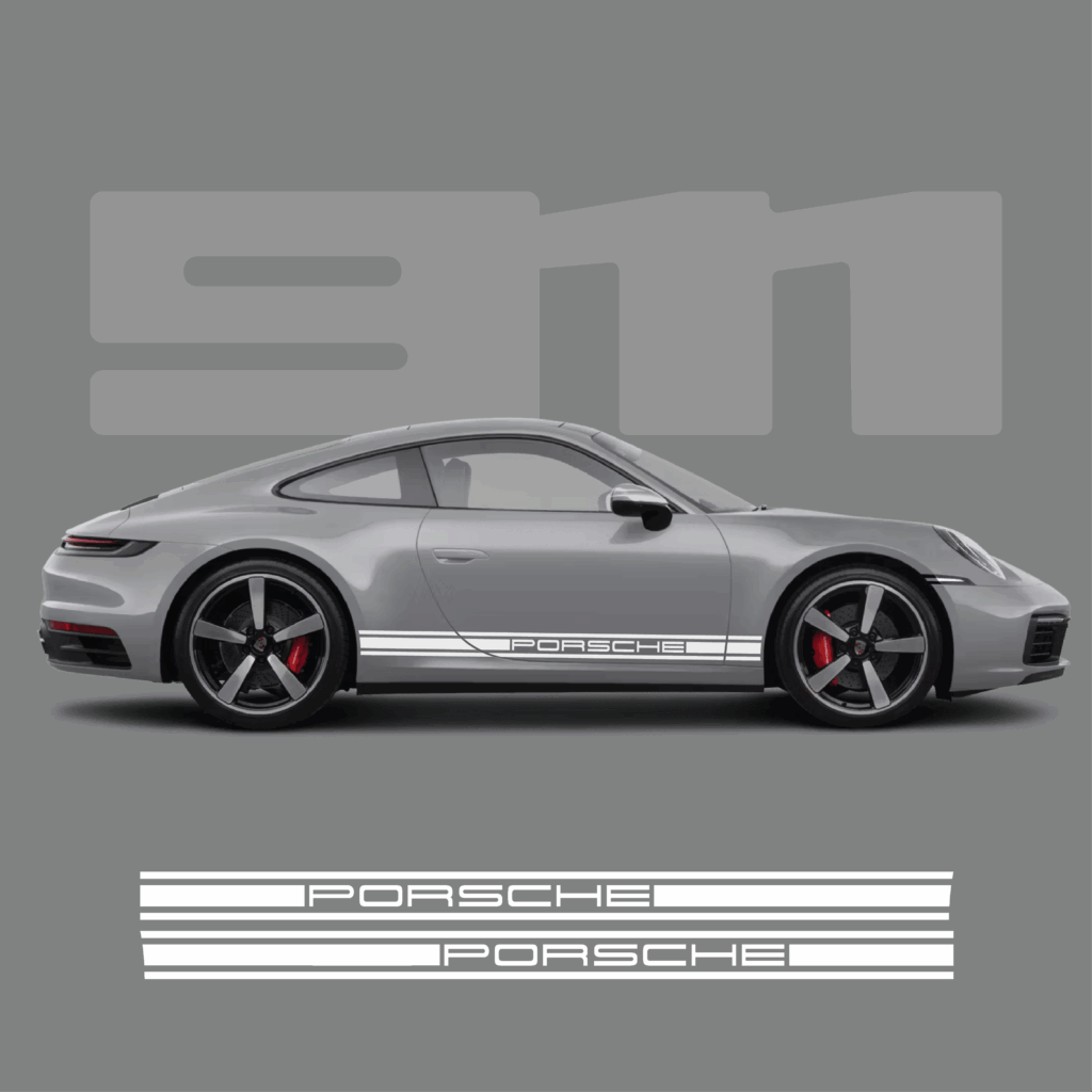 Porsche 911 Heritage Door Stripe Kit - Demon Graphics