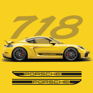 Porsche 718 Heritage Door Stripe Kit