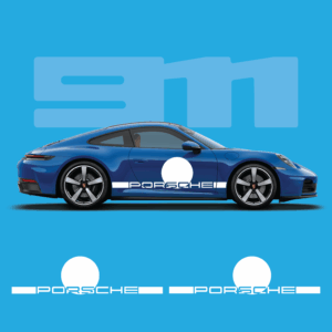Porsche 911 Sport Classic & Roundel Door Side Stripe Kit