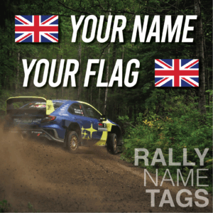 Custom Rally Name Tags (Pair)