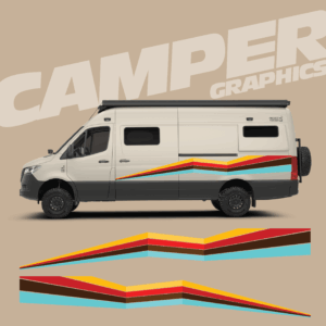 Retro Stripe Campervan Graphics