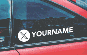 X Personalised Sticker (Pair)
