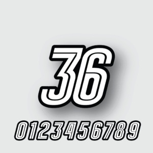 Classic Motorcycle Race Numbers (Pack of 3)