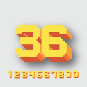 Pixel Motorcycle Race Numbers (Pack of 3)