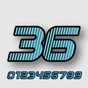 Pulse Motorcycle Race Numbers (Pack of 3)