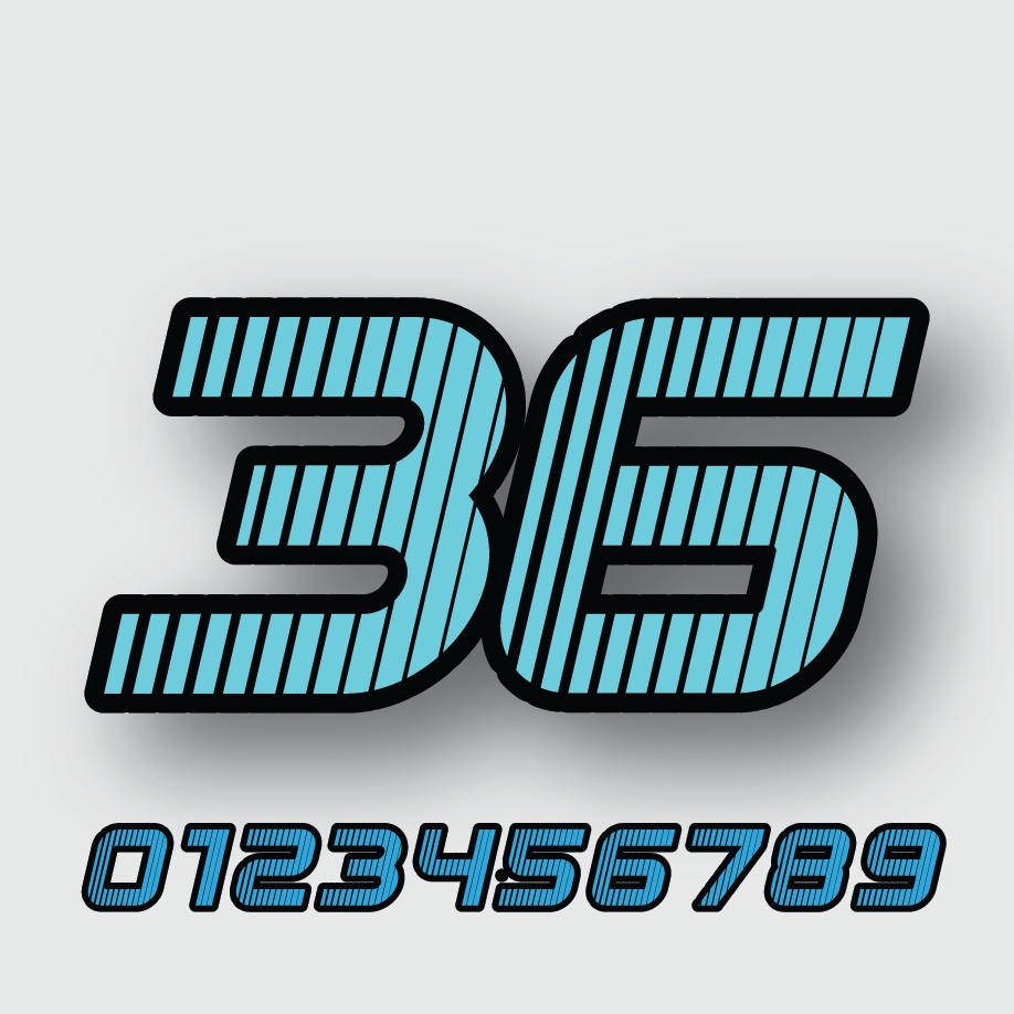 Pulse Motorcycle Race Numbers (Pack of 3) - Demon Graphics