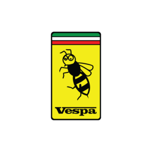 Vespa Wasp Badge Vinyl Decal (Pair)