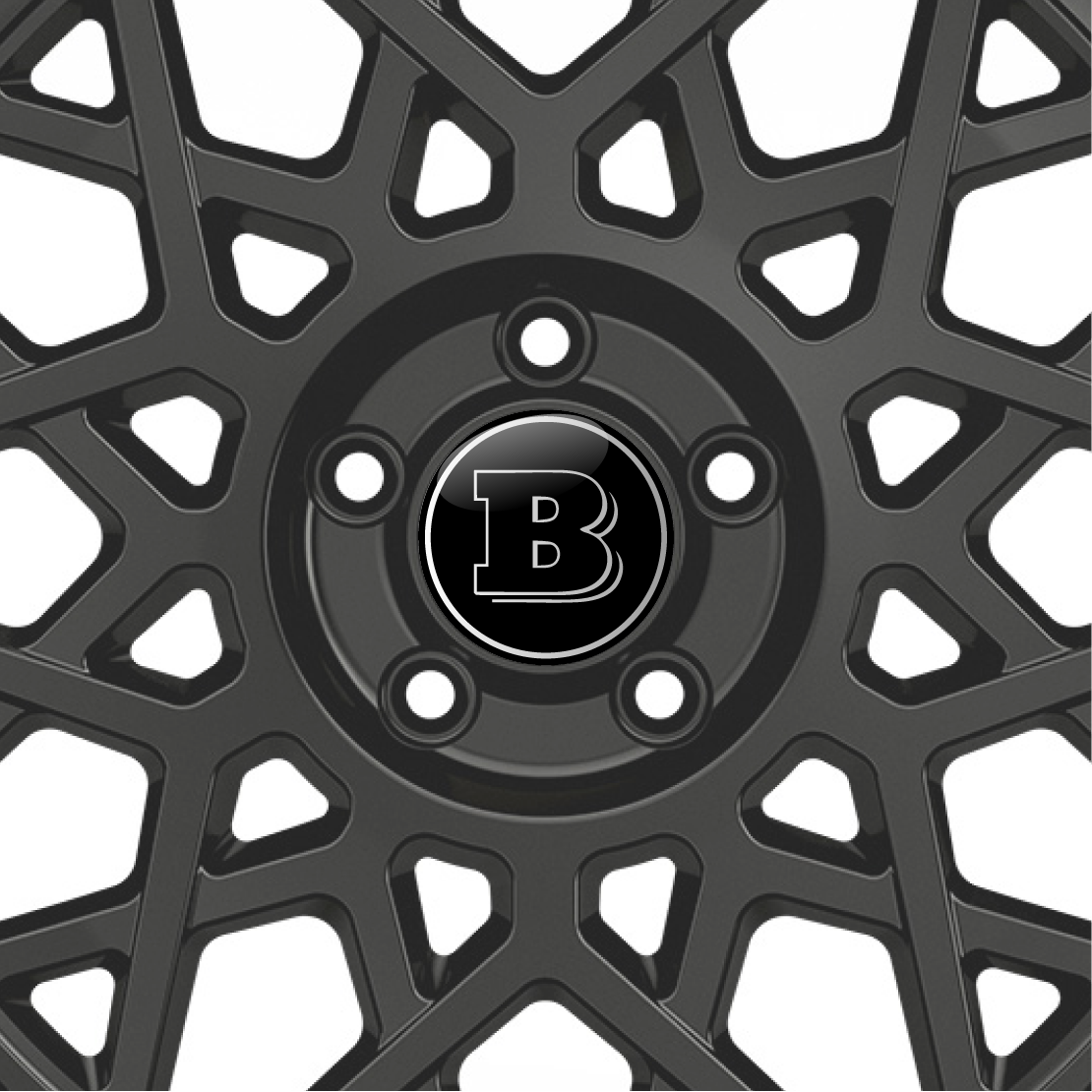 Brabus Gel Domed Wheel Badges (Set of 4)