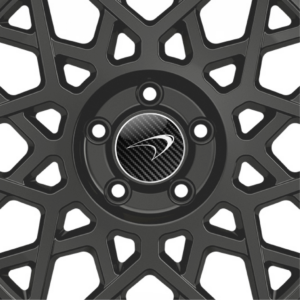 Mclaren Carbon Chrome Effect Gel Domed Wheel Badges (Set of 4)