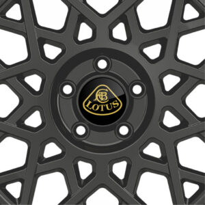 Lotus Black & Gold Gel Domed Wheel Badges – (Set Of 4)