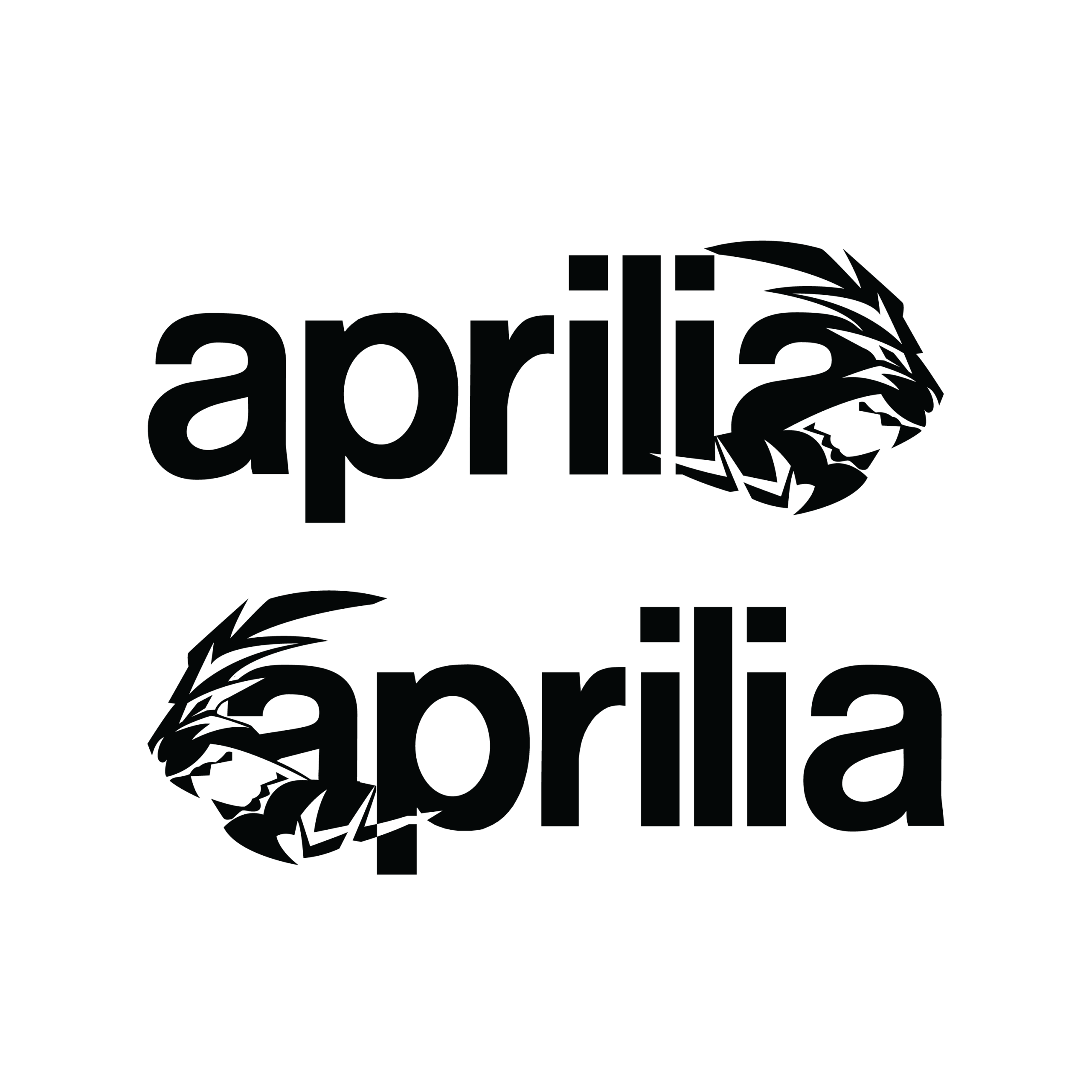 Aprilia Racing Lion Moto GP Badge Vinyl Decal (Pair)