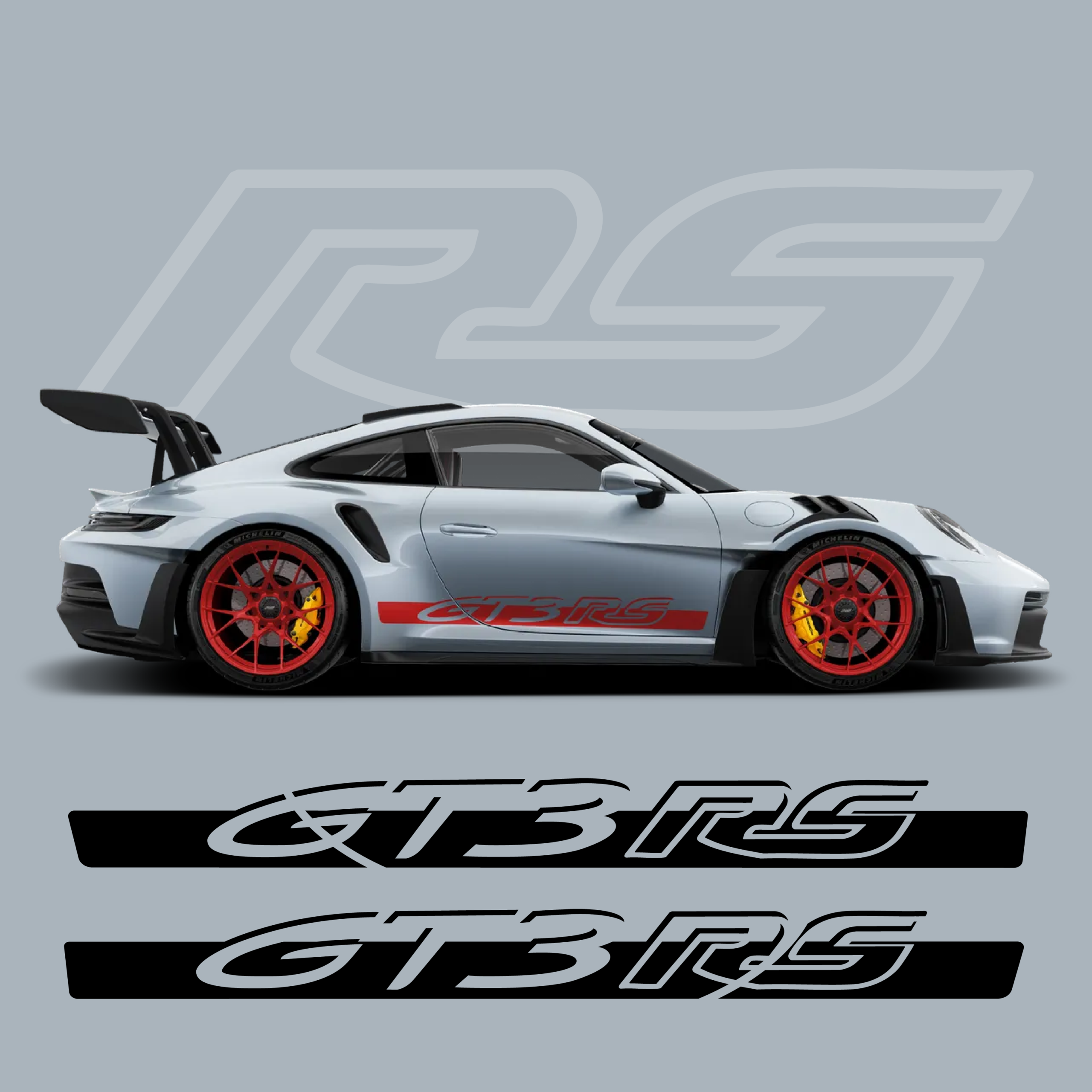 Porsche 911 (992) GT3 RS Side Stripe Decal Kit