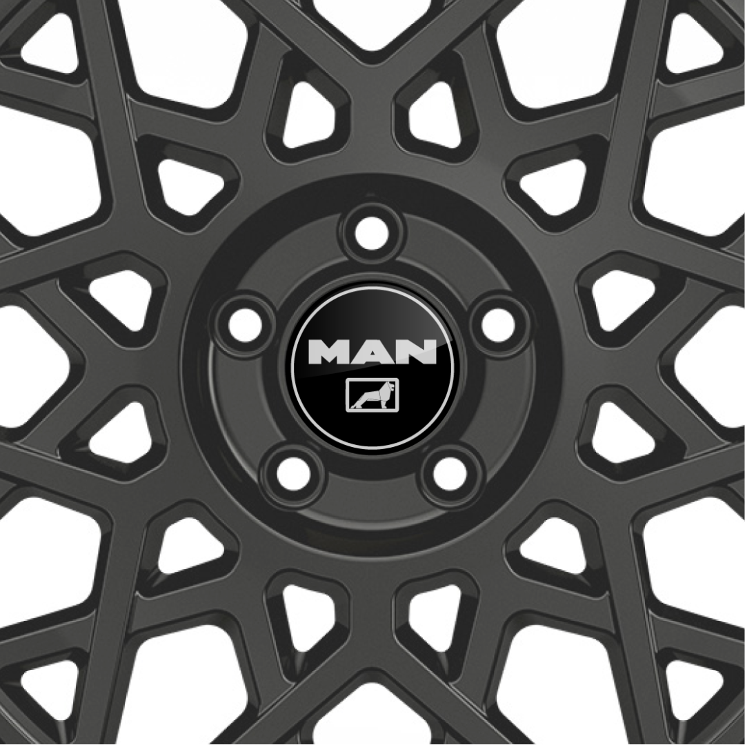 MAN Gel Domed Wheel Badges (Set of 4)